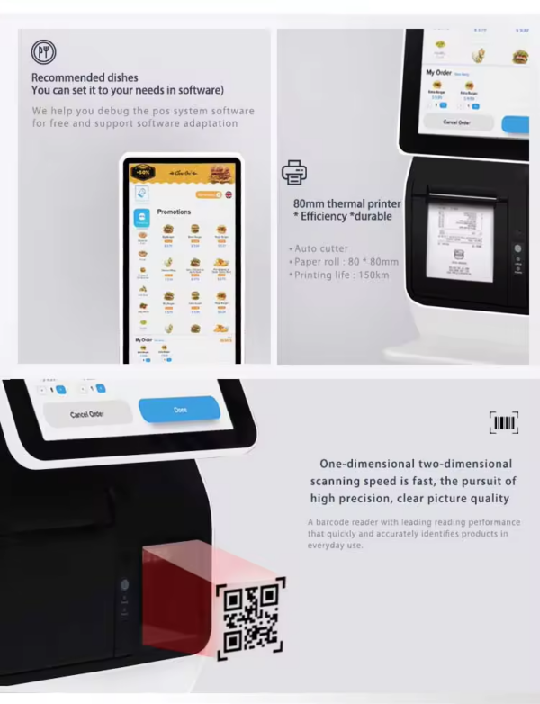 kiosk thermal printer and barcode scanner